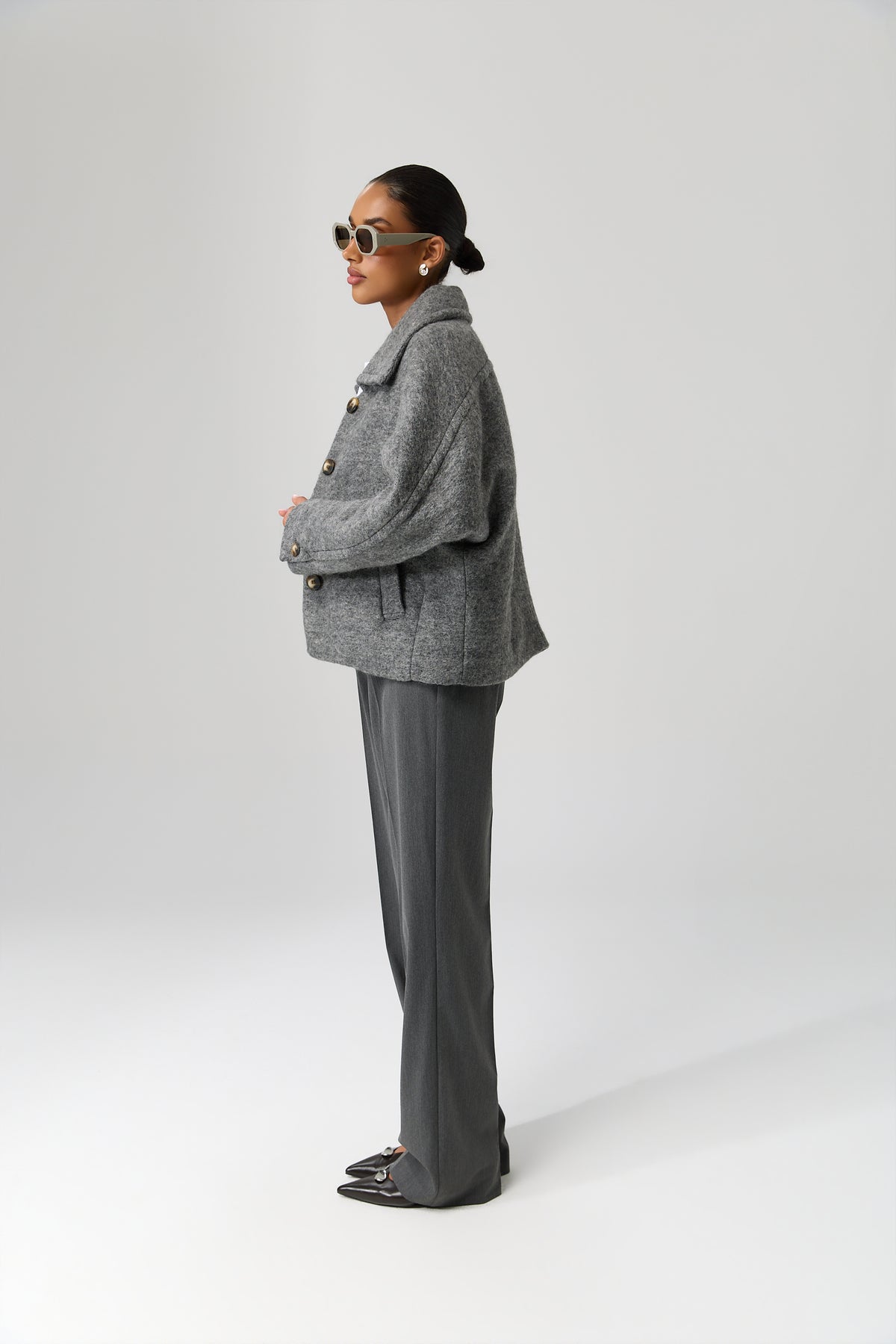 KURTKA NORDEN WOOLBLEND GREY