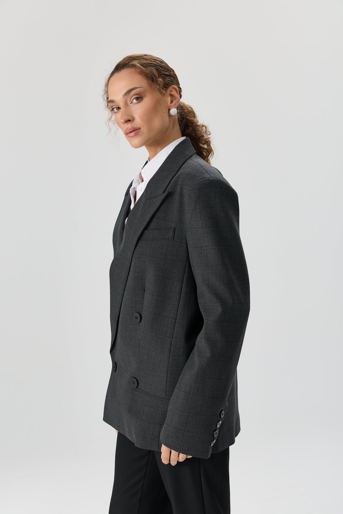 MARYNARKA CHECK TAILORED