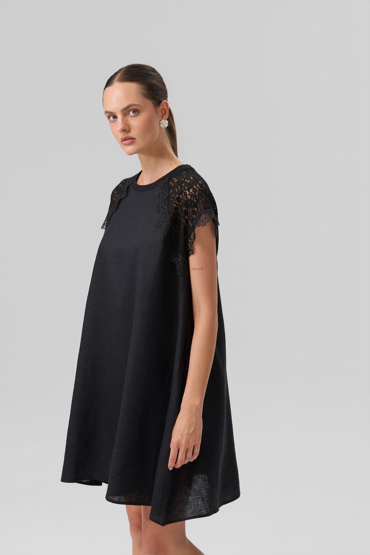 SUKIENKA ETHNIC BLOOM BLACK