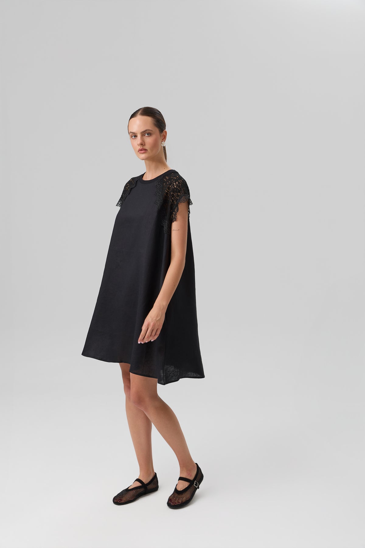 SUKIENKA ETHNIC BLOOM BLACK