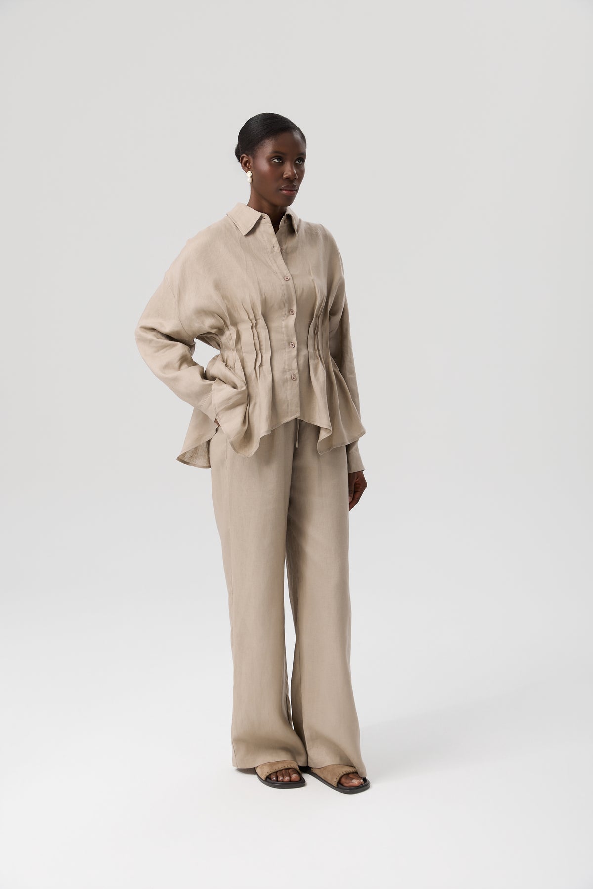 SPODNIE LINEN FLOW