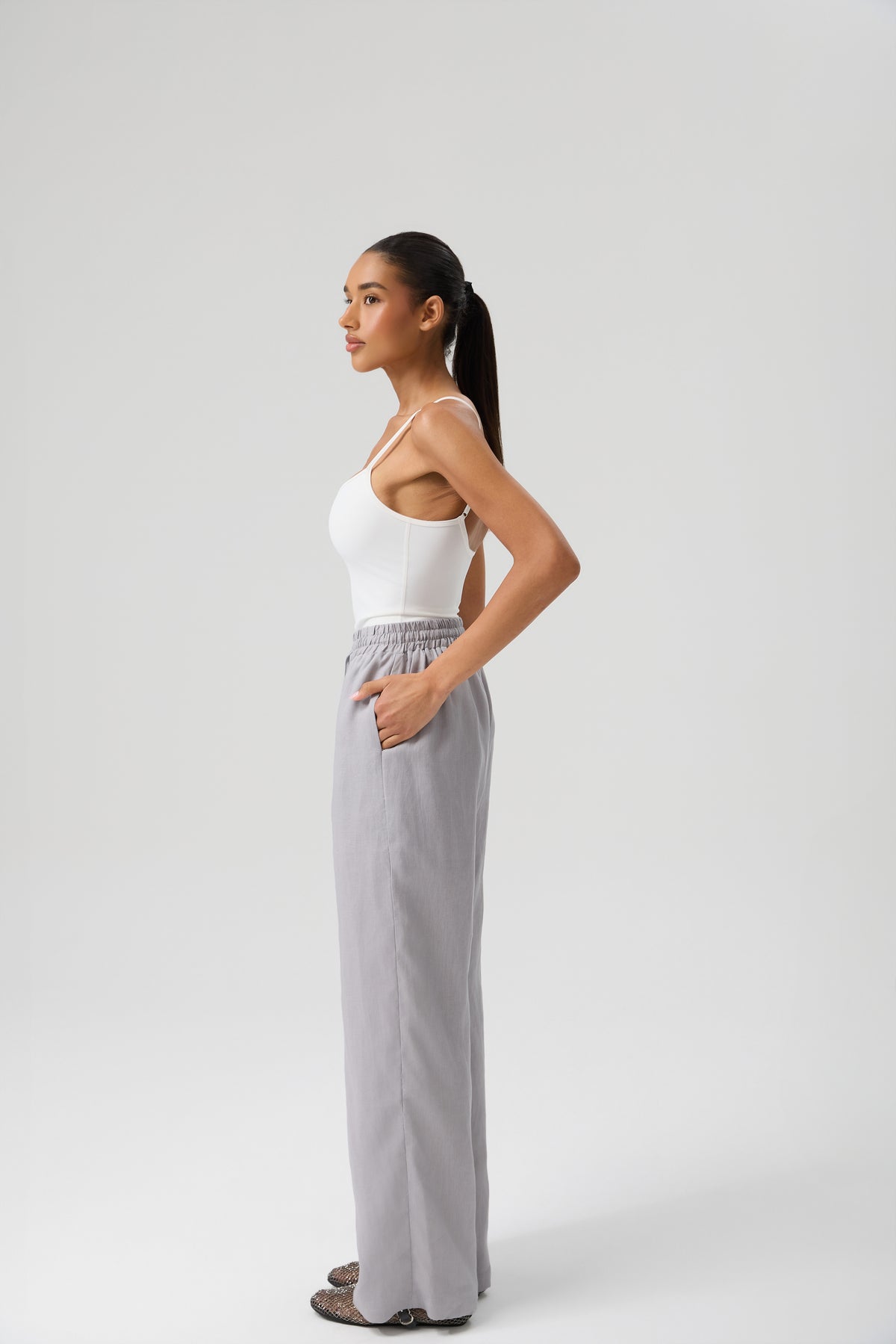 SPODNIE LINEN FLOW