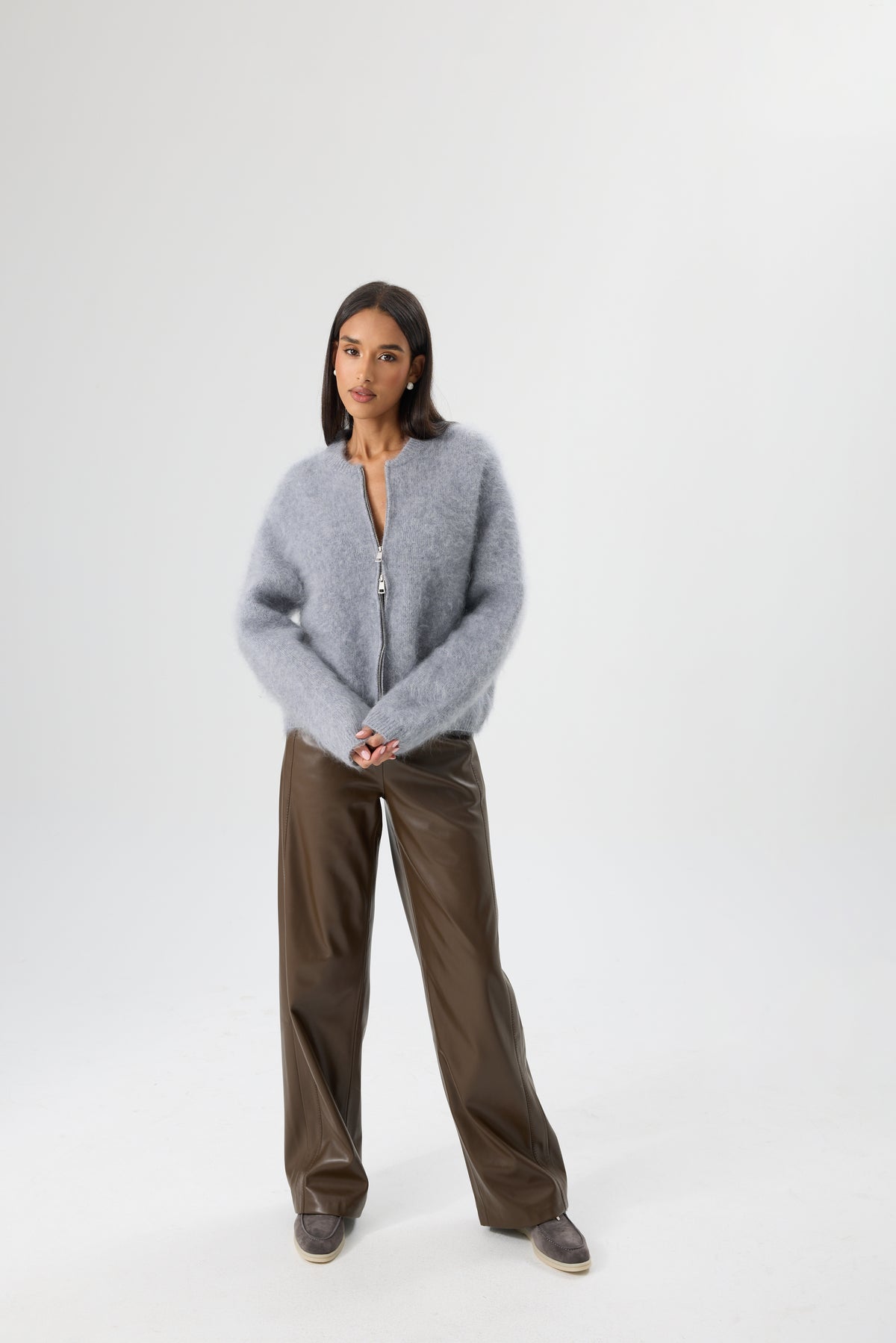 SWETER WOOL CLOUD ZIP