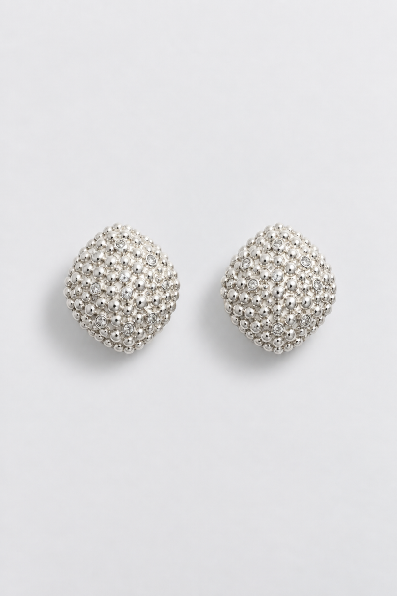 KOLCZYKI GRAIN SILVER