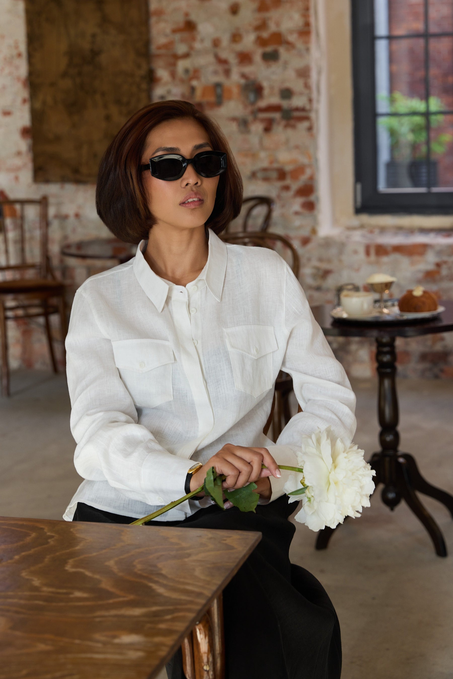 KOSZULA LINEN SOLEA WHITE