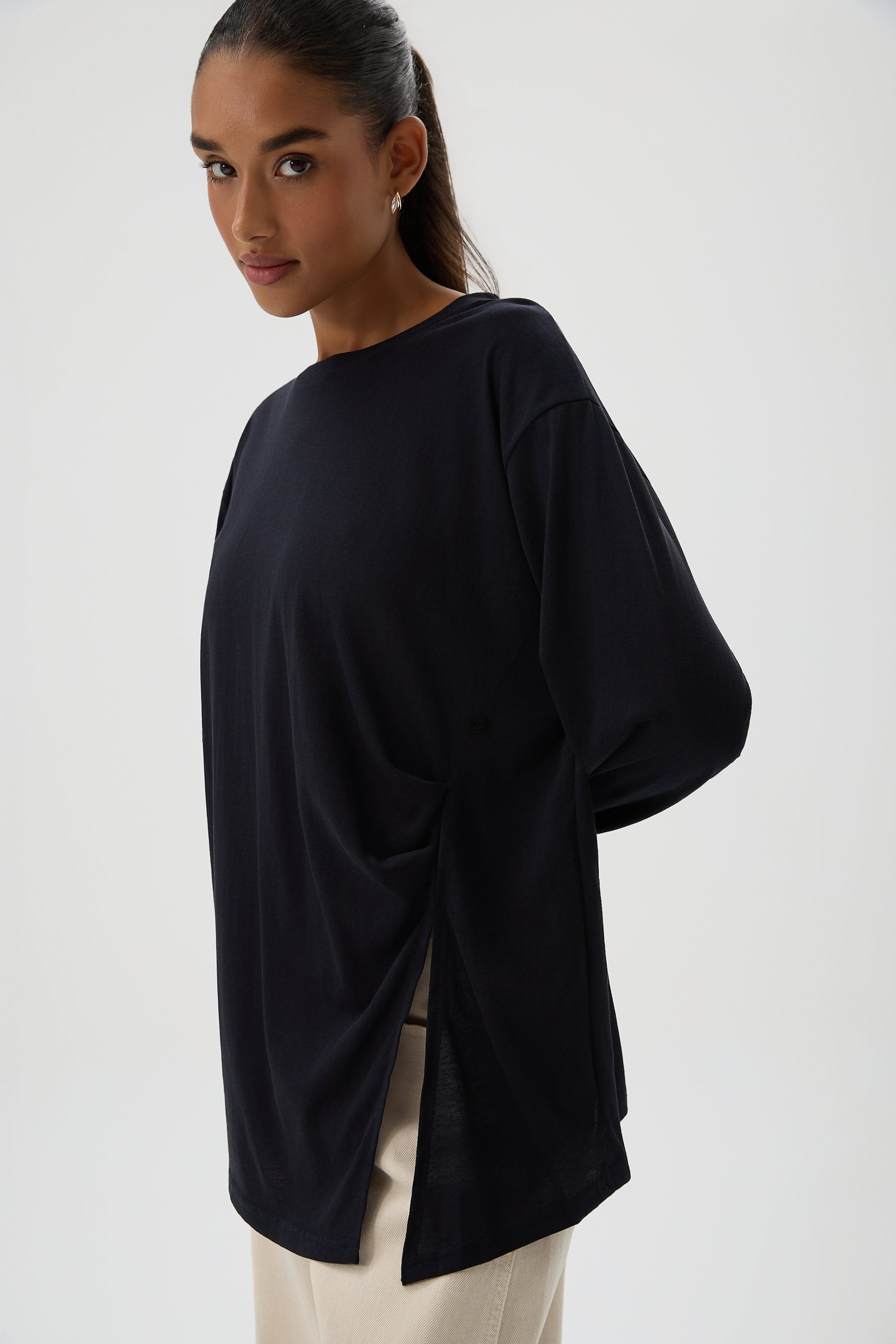 BLUZKA SIDE DRAPE