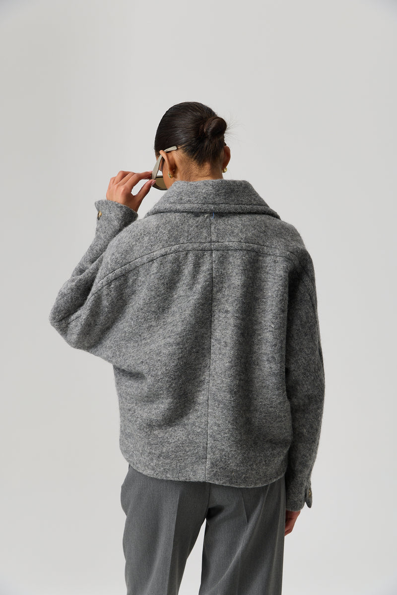 KURTKA NORDEN WOOLBLEND GREY