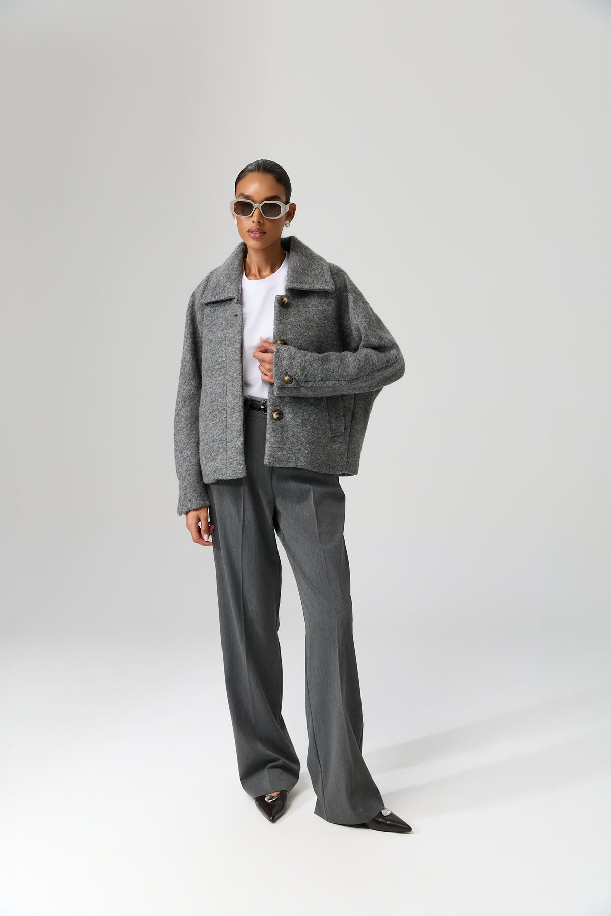 KURTKA NORDEN WOOLBLEND GREY