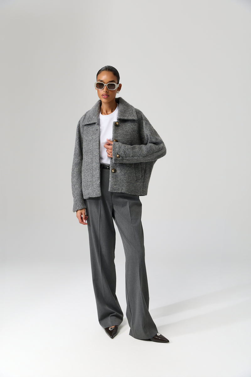 KURTKA NORDEN WOOLBLEND GREY