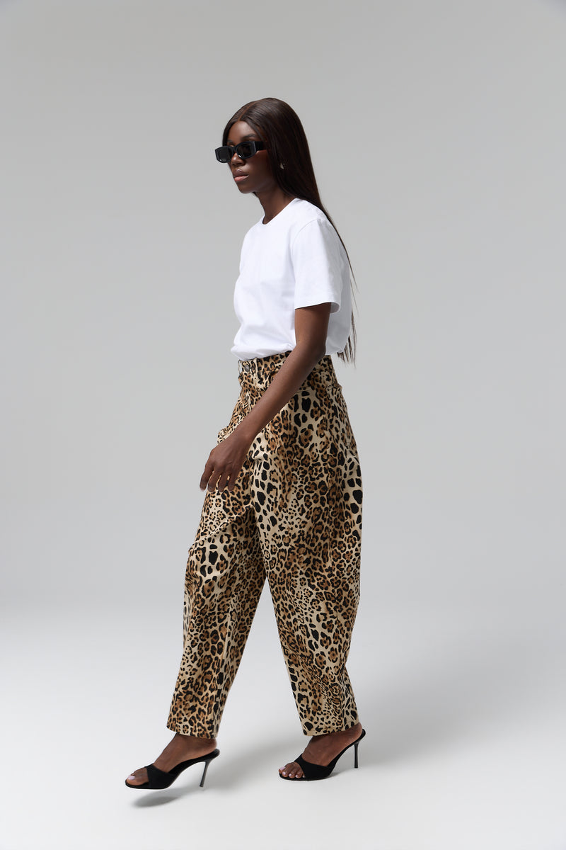 SPODNIE LÉONIE LEOPARD