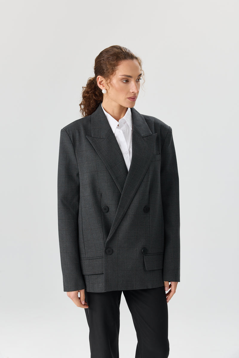 MARYNARKA CHECK TAILORED