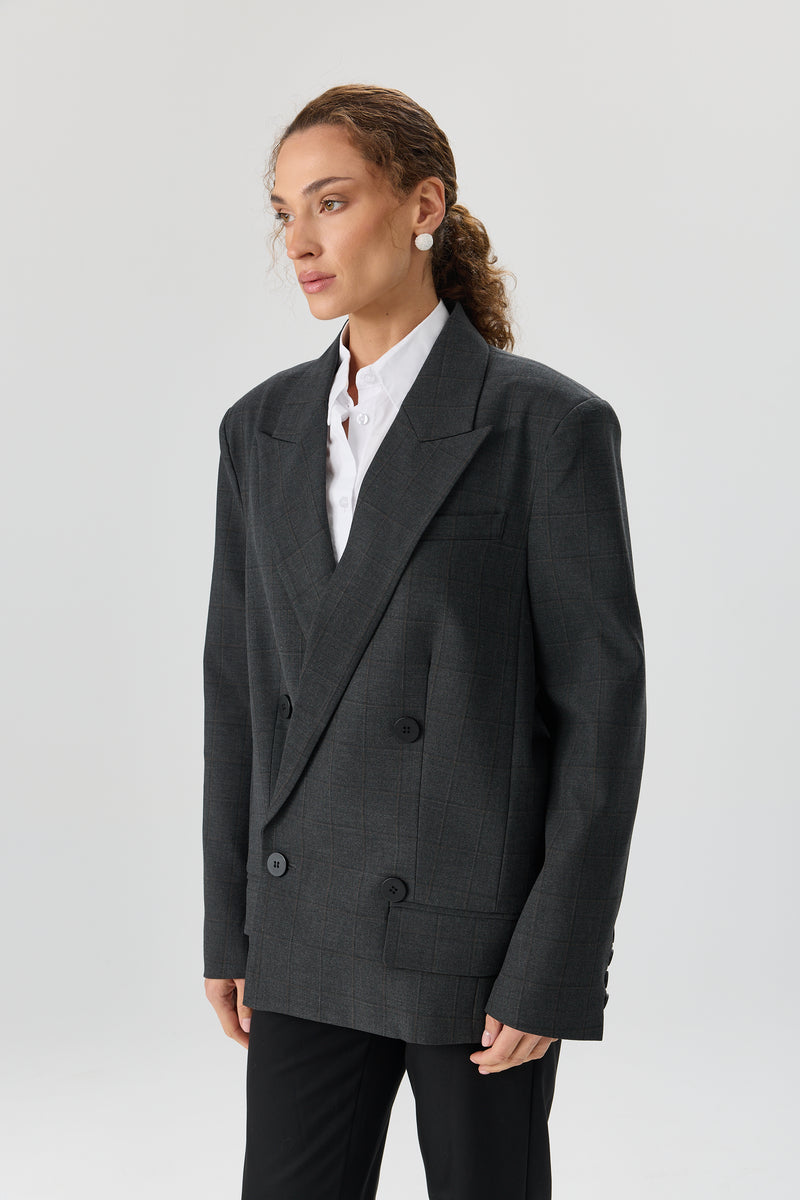 MARYNARKA CHECK TAILORED