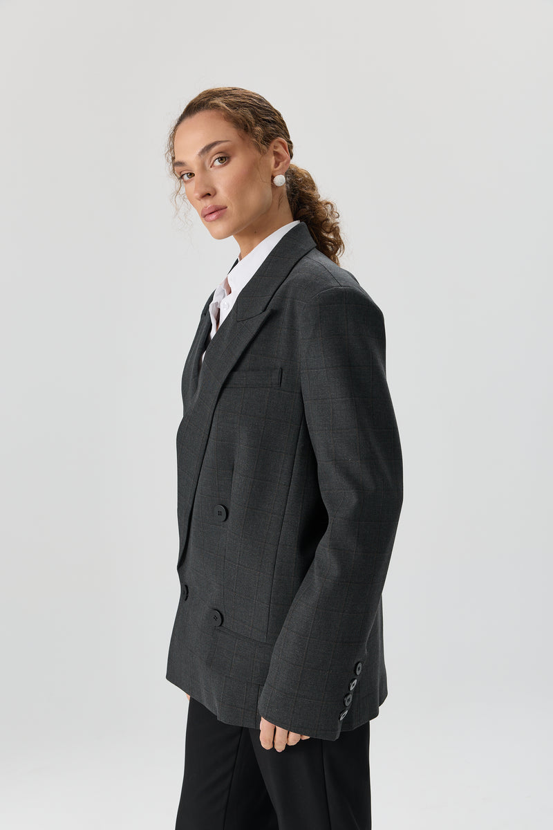 MARYNARKA CHECK TAILORED