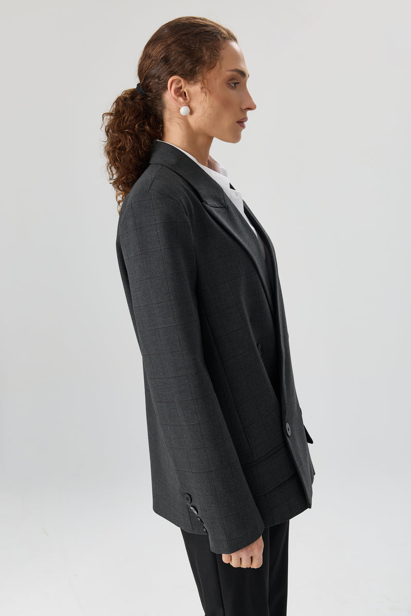 MARYNARKA CHECK TAILORED