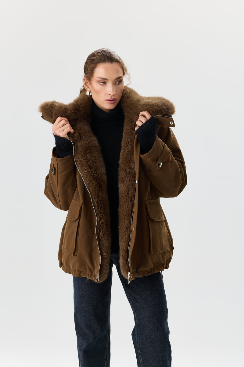 KURTKA DOUBLE FUR AVIATOR