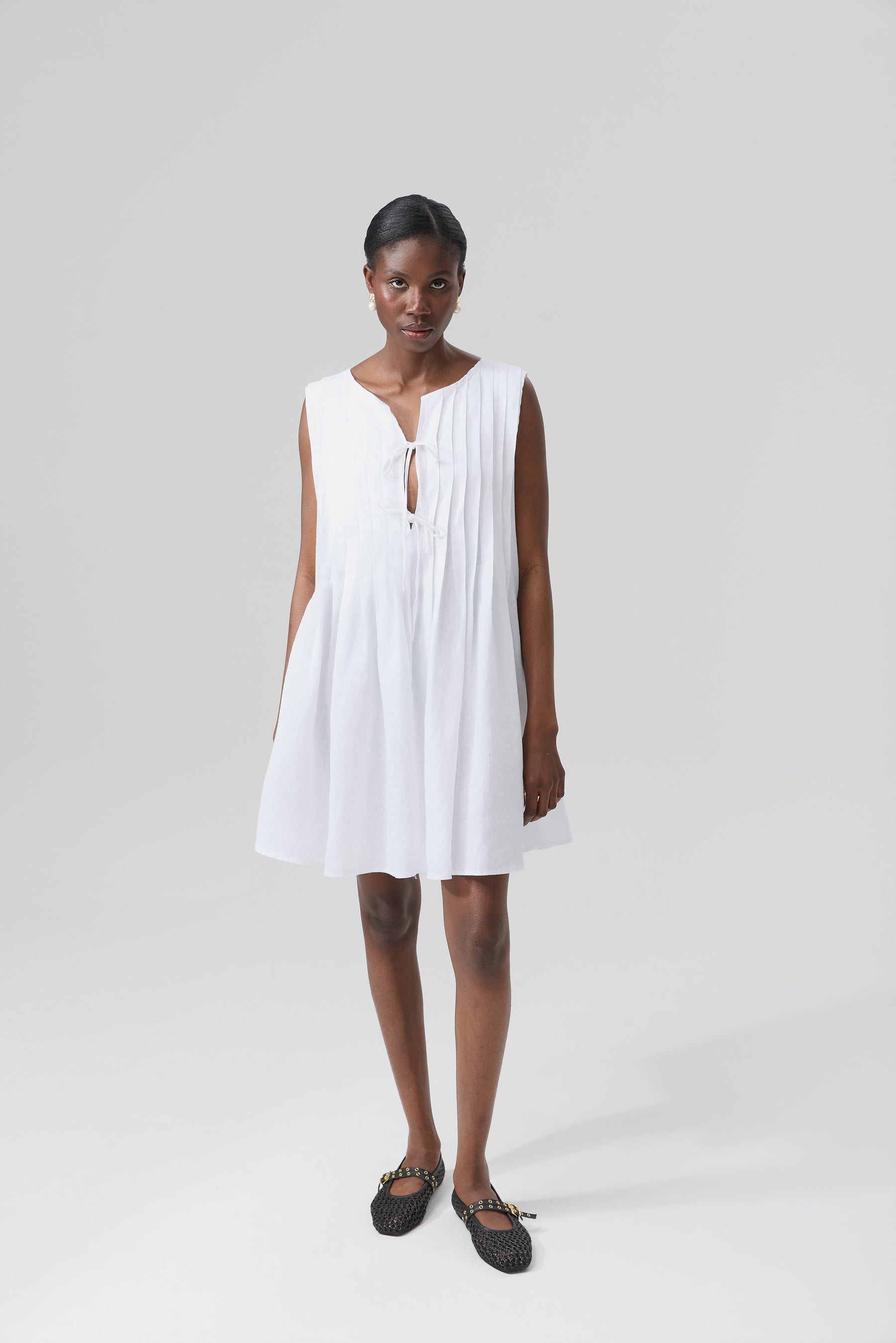 SUKIENKA MINI LINO PLEATED