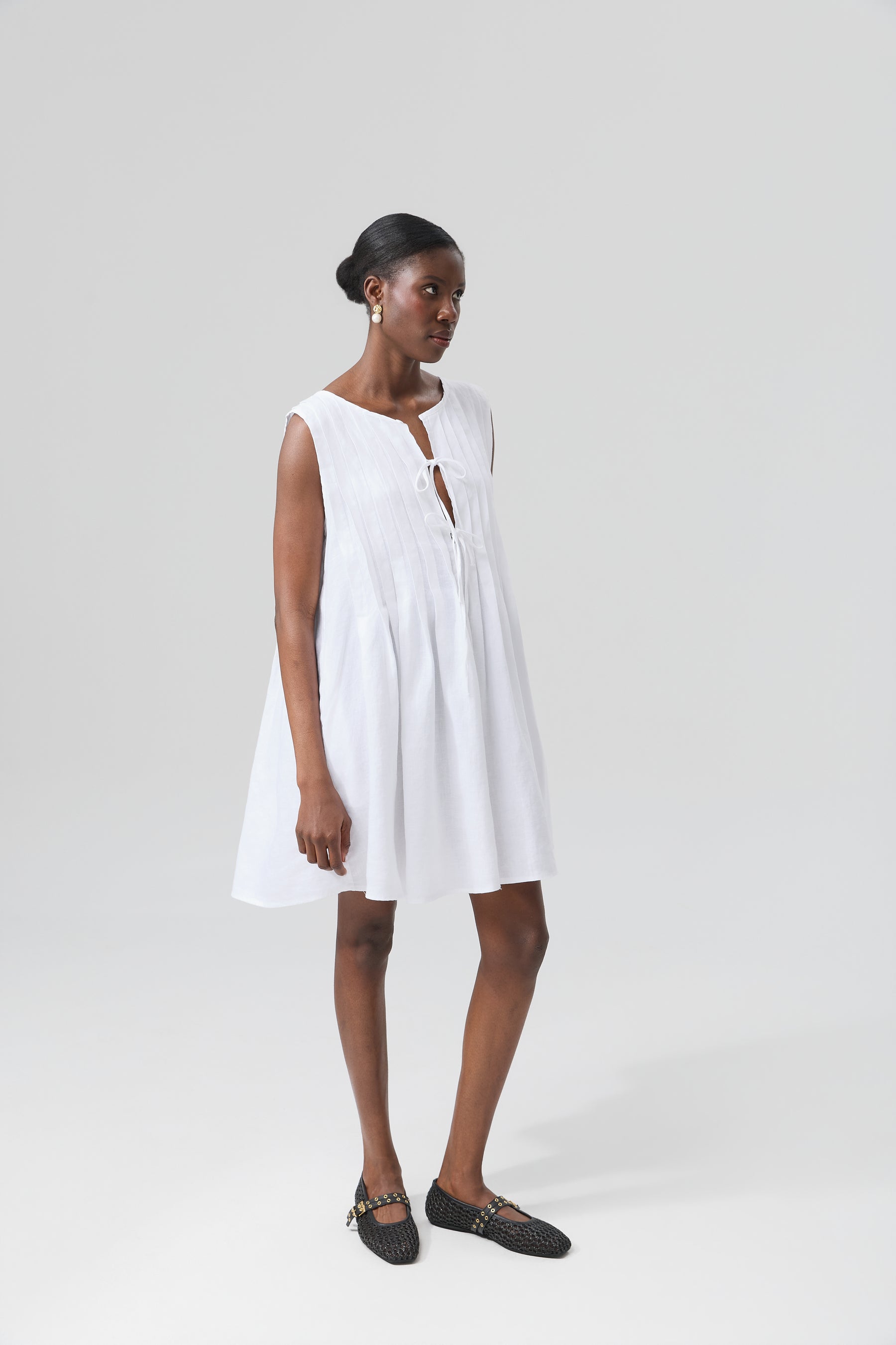 SUKIENKA MINI LINO PLEATED