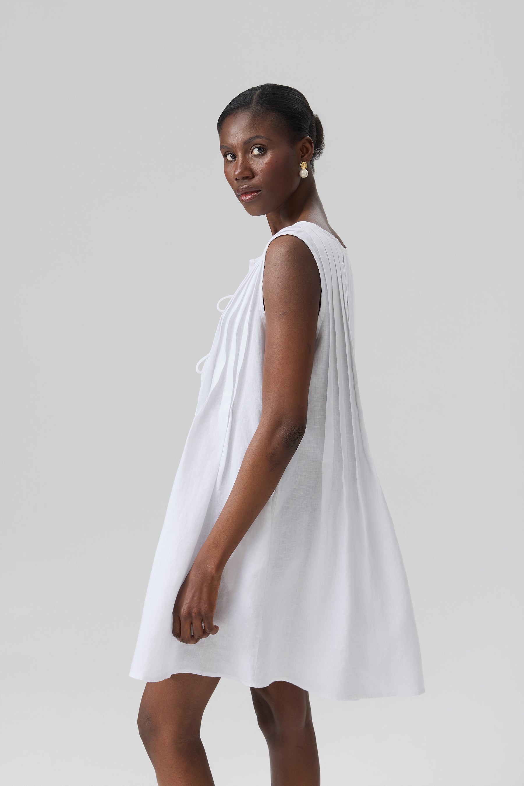 SUKIENKA MINI LINO PLEATED