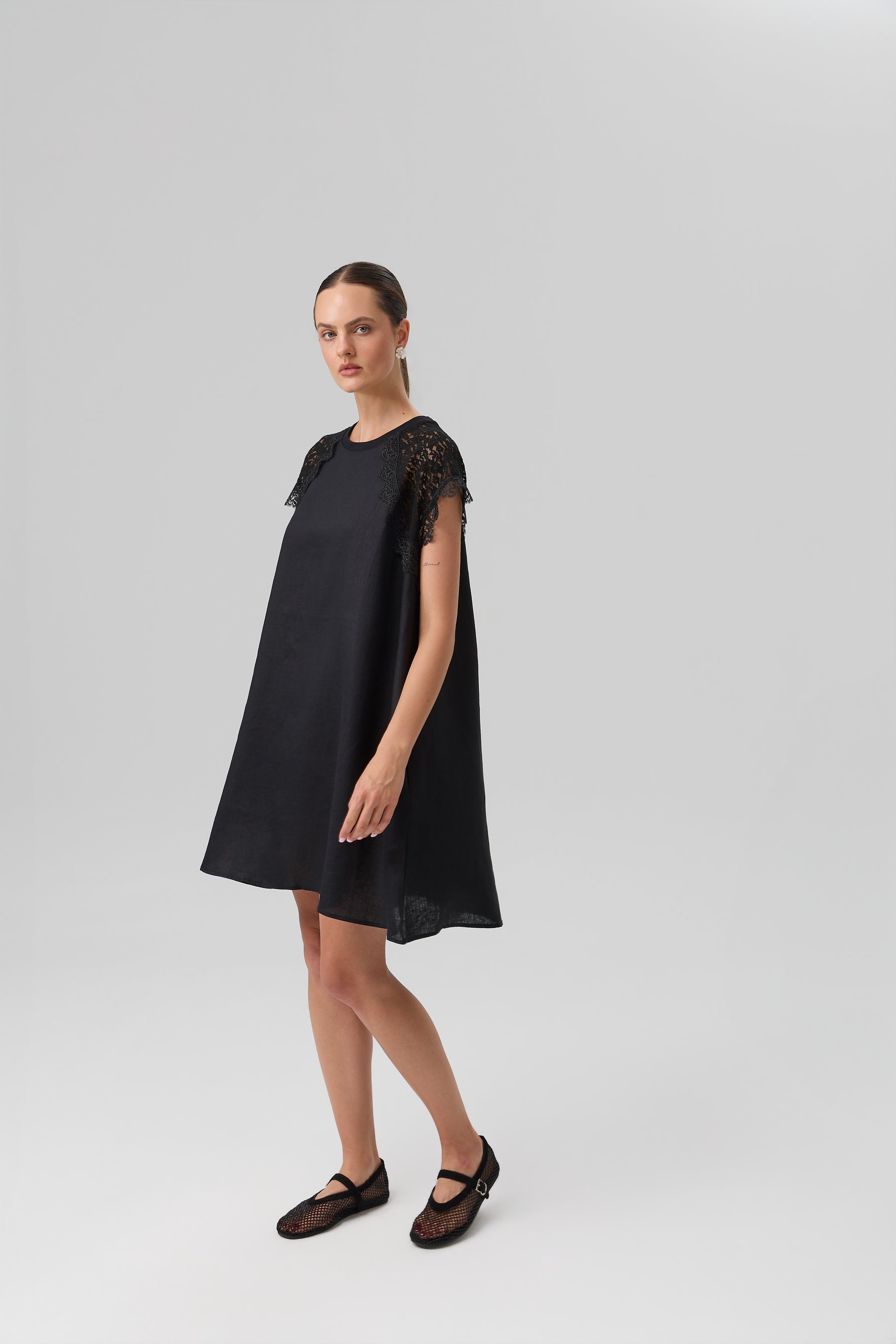 SUKIENKA ETHNIC BLOOM BLACK