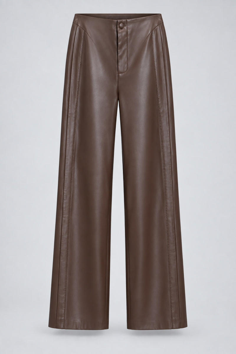 SPODNIE LEATHER WIDE