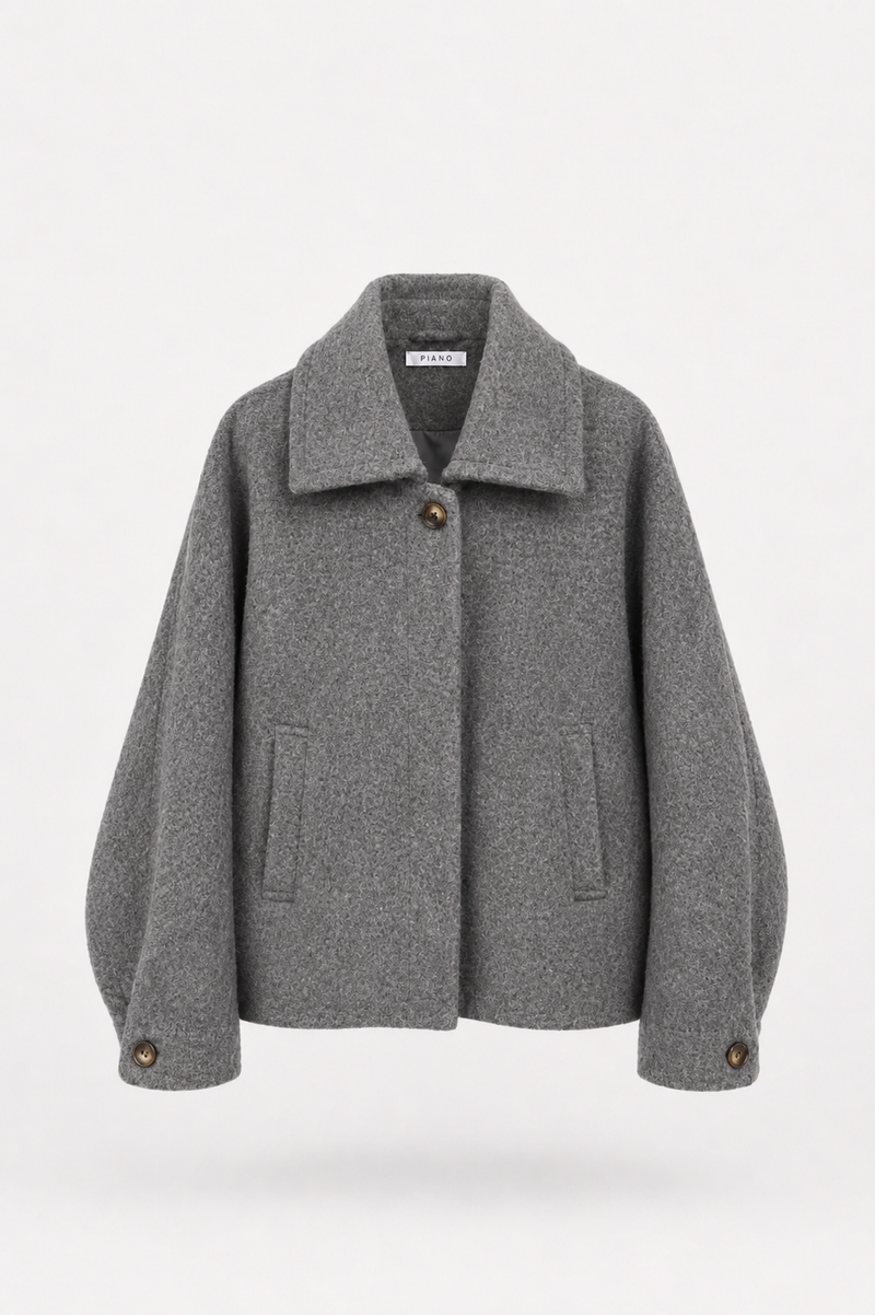 KURTKA NORDEN WOOLBLEND GREY