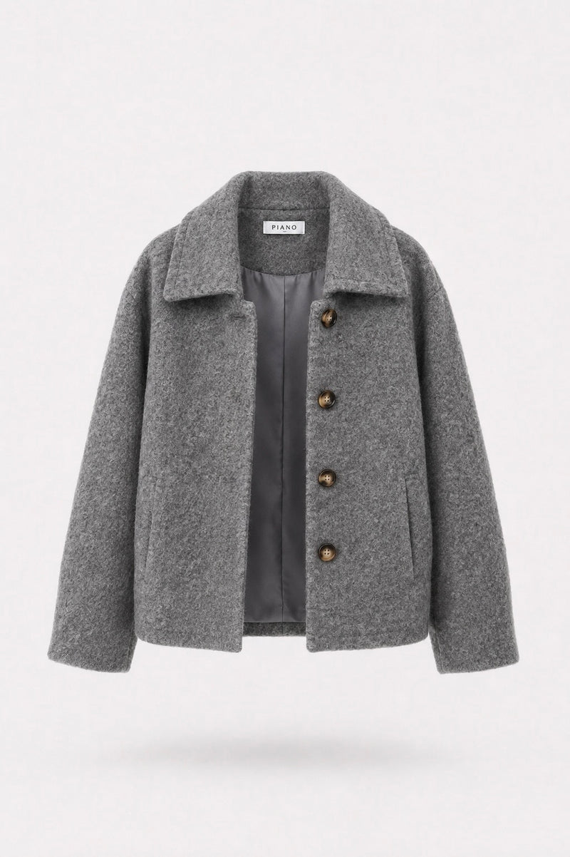 KURTKA NORDEN WOOLBLEND GREY