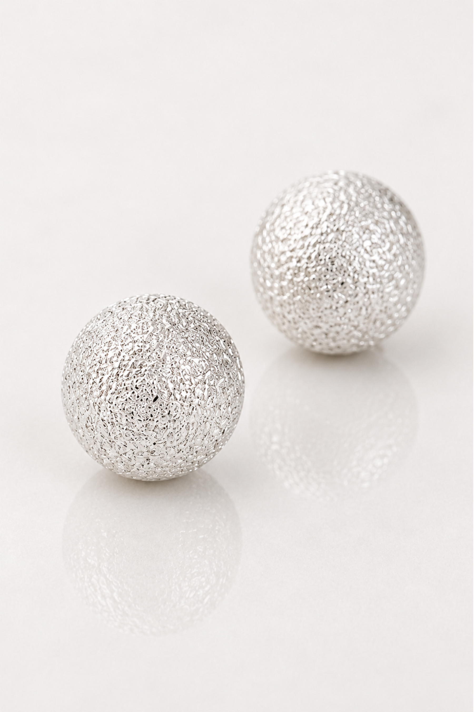KOLCZYKI PREMIUM SILVER KULKI LUNA