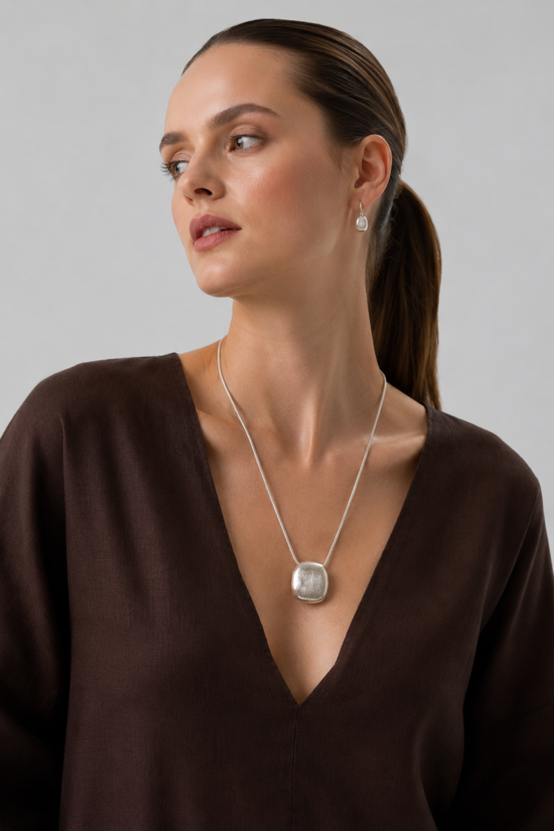 NASZYJNIK PREMIUM SILVER INEZ
