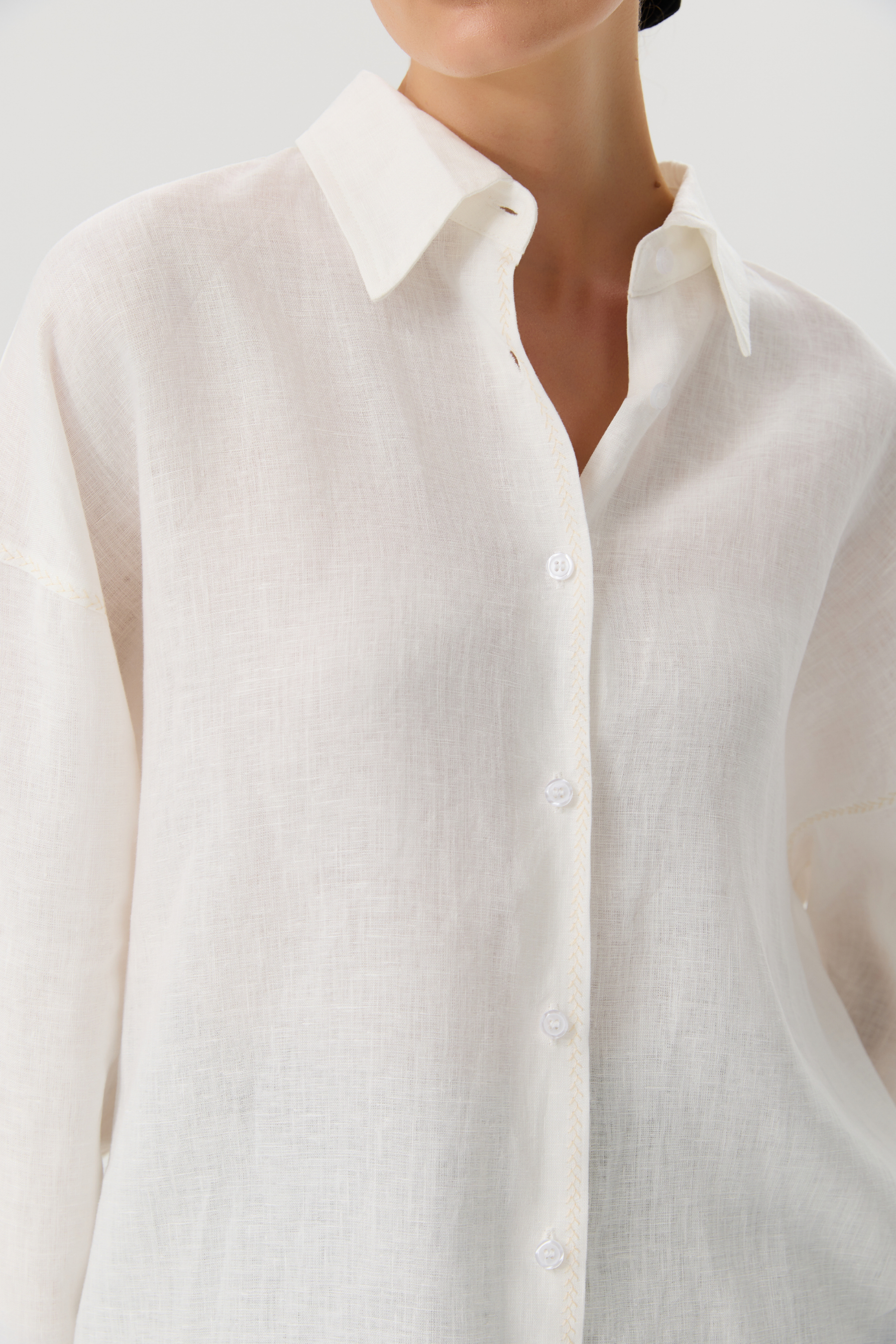 KOSZULA LINEN CONTRAST