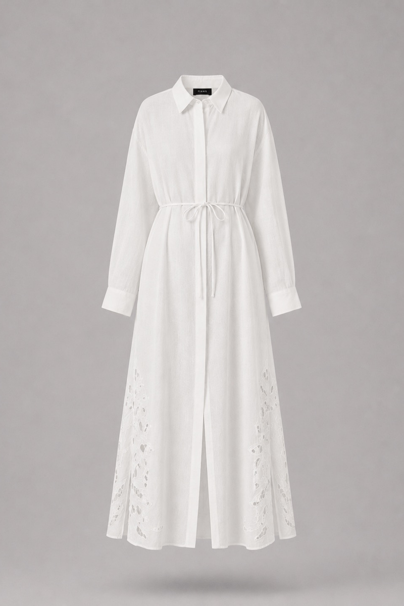 SUKIENKA DENTELLE LINEN MAXI