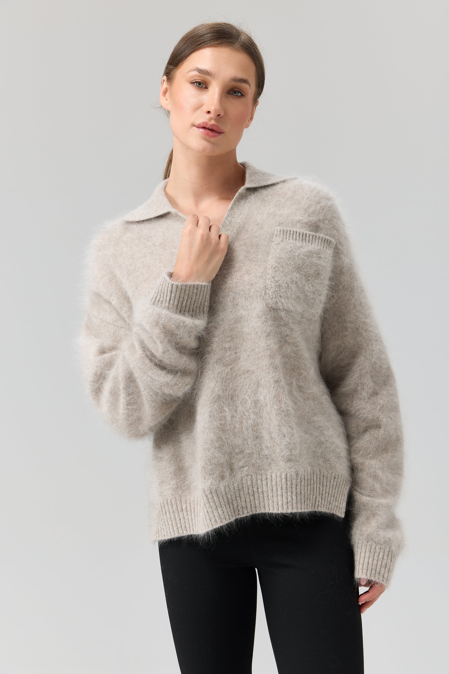 SWETER POLO POCKET