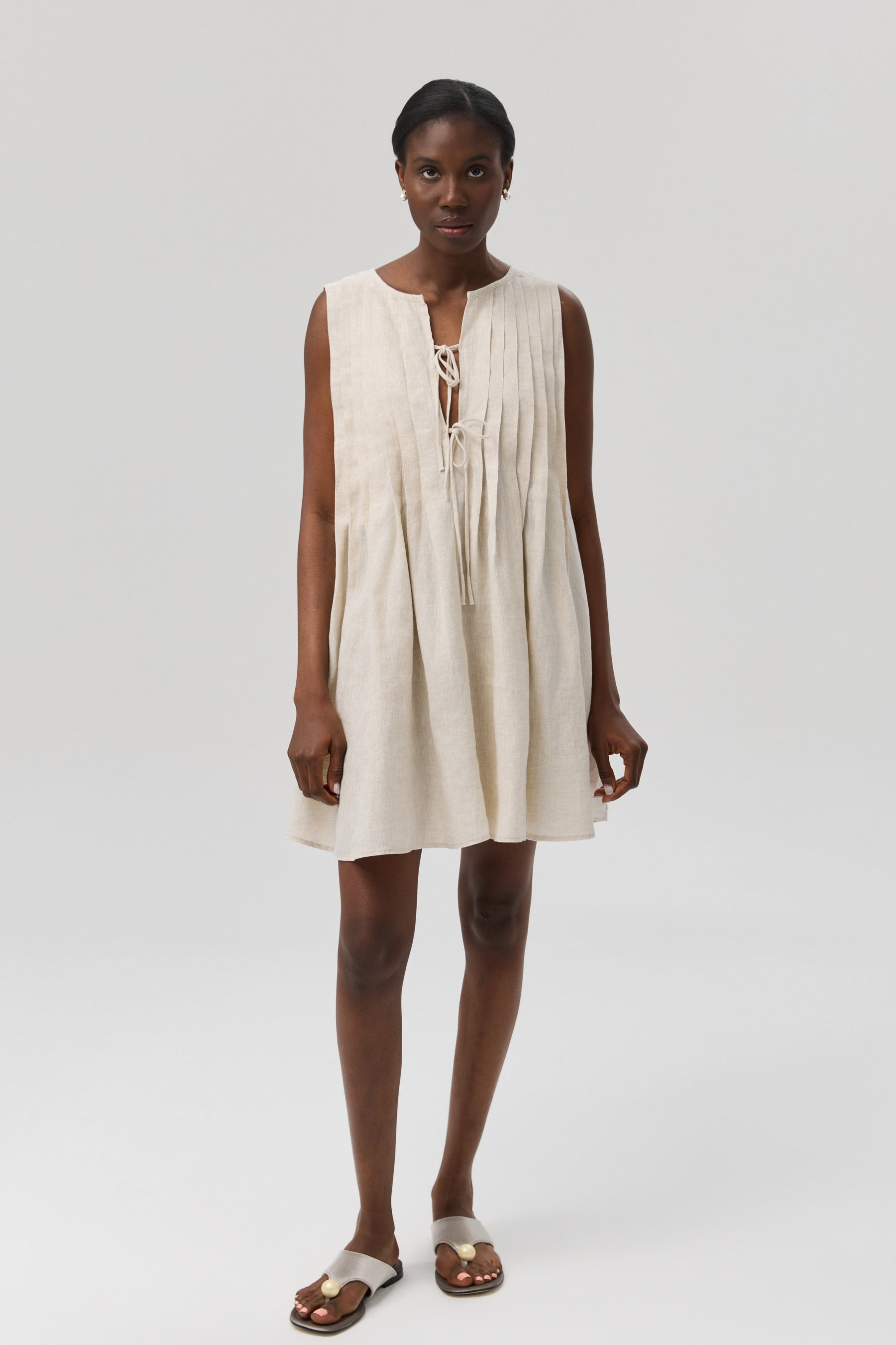 SUKIENKA MINI LINO PLEATED