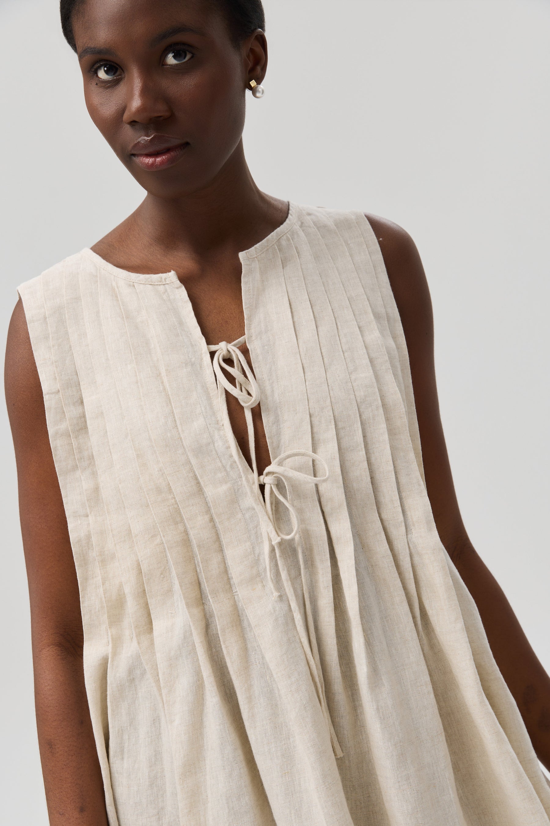 SUKIENKA MINI LINO PLEATED