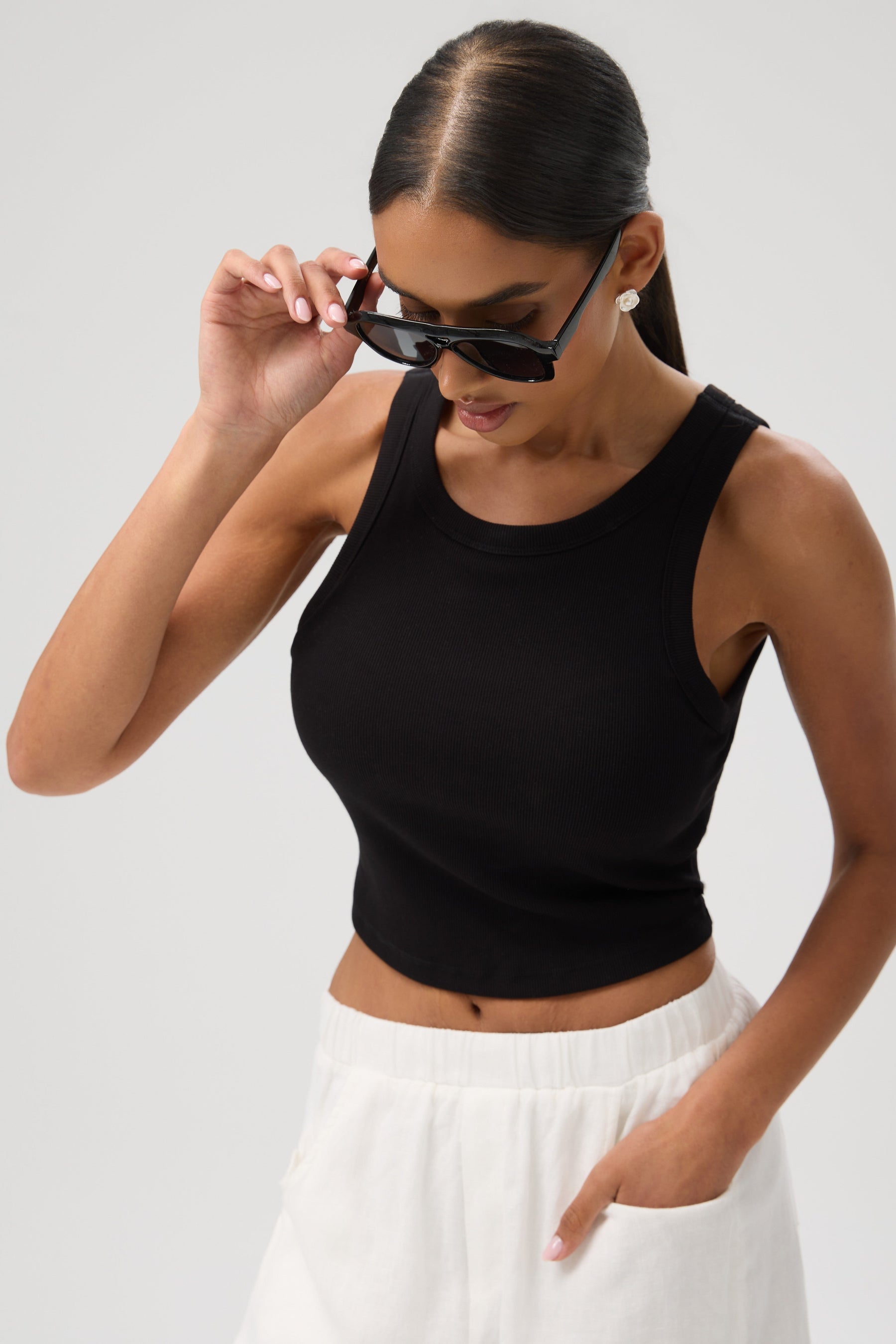 TOP PRĄŻEK SOFT BRA CZARNY