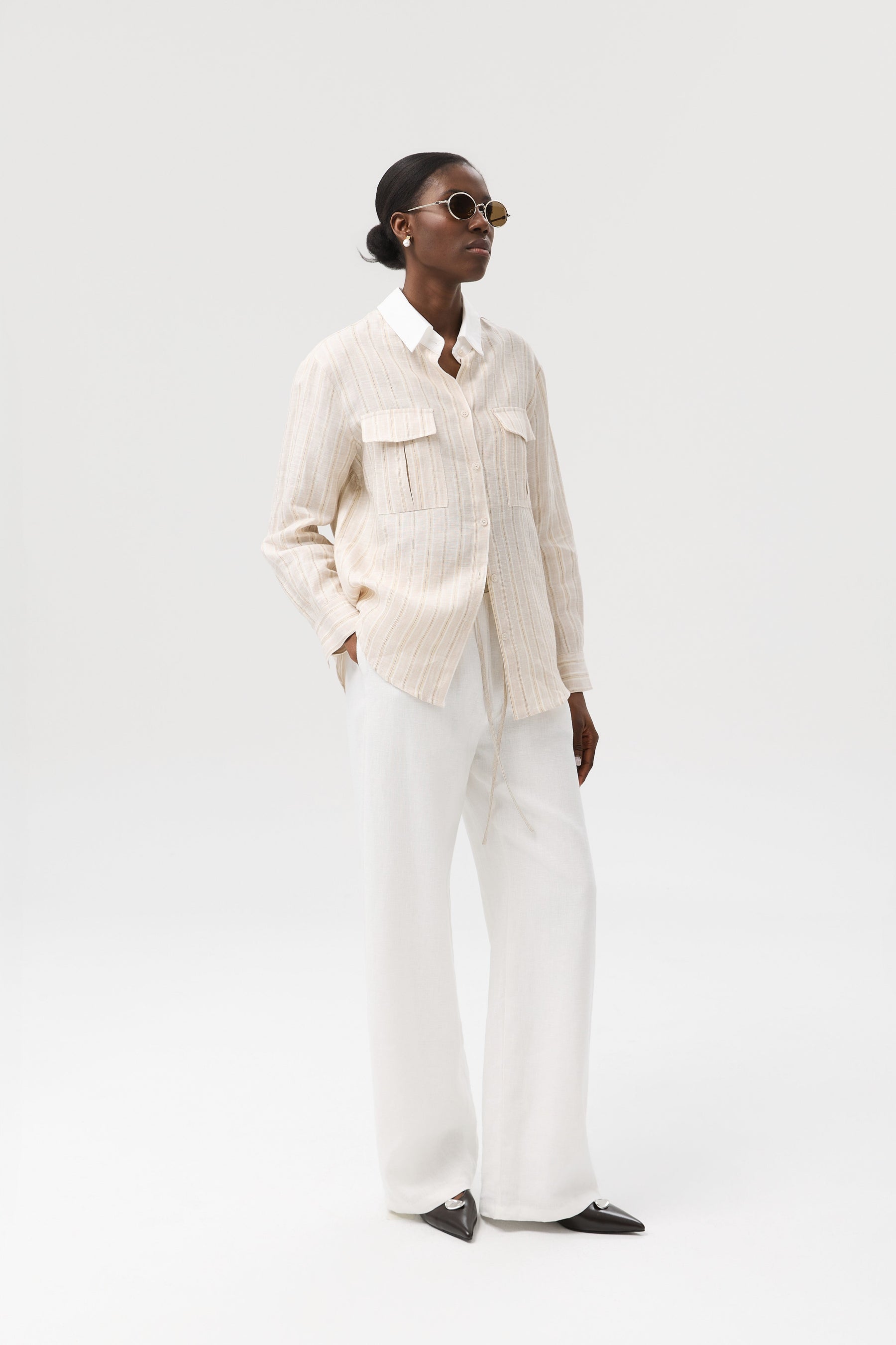 KOSZULA LINEN SHINE STRIPE