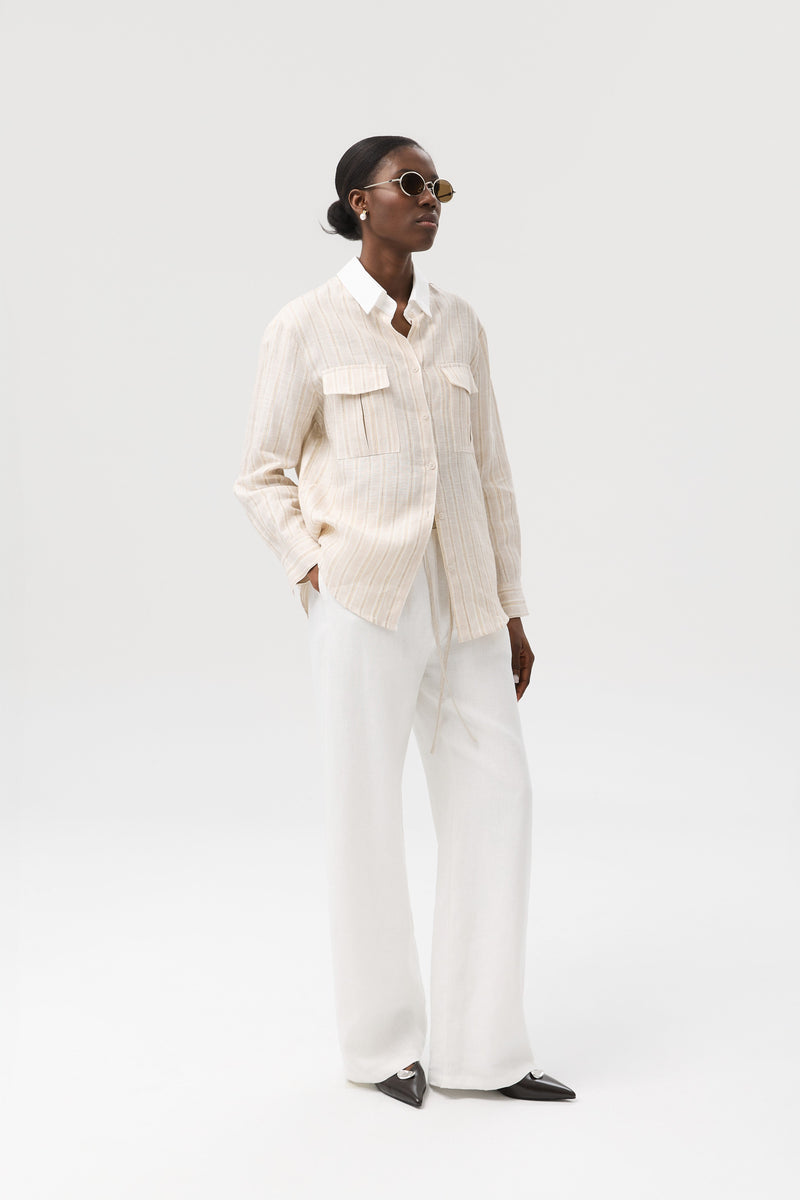 KOSZULA LINEN SHINE STRIPE