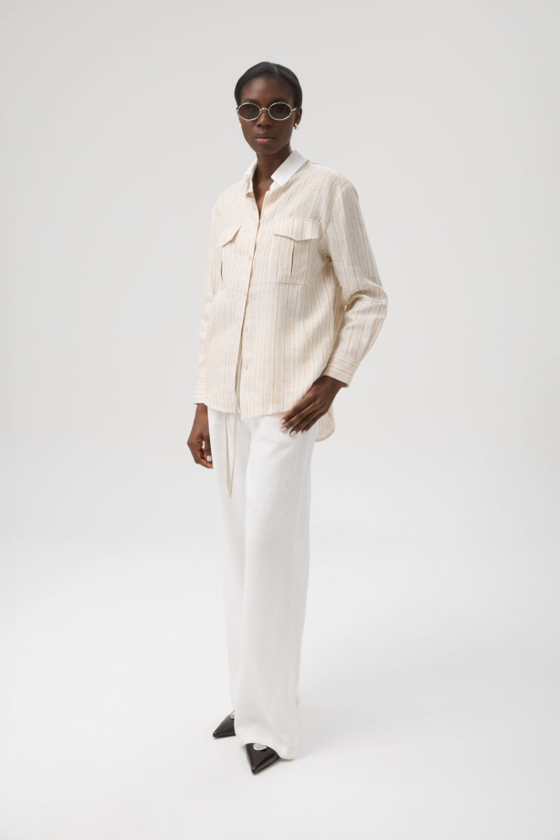 KOSZULA LINEN SHINE STRIPE