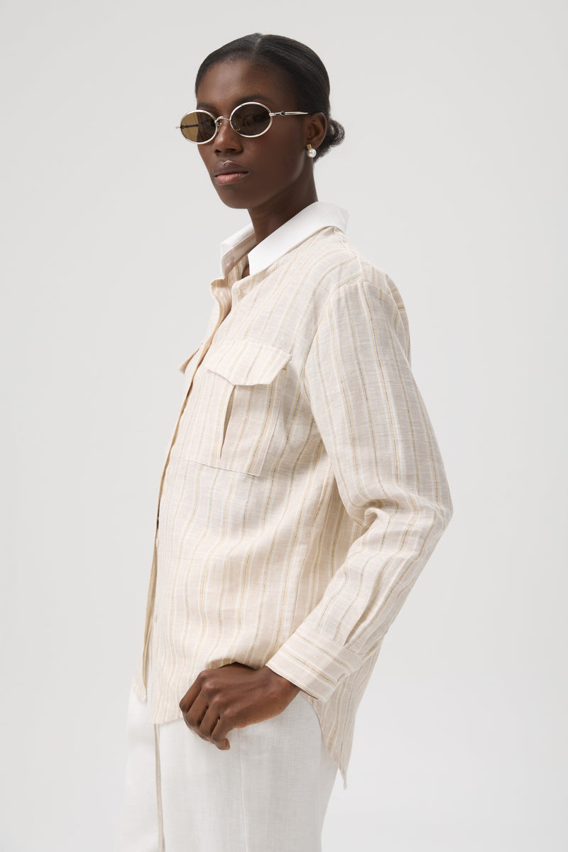 KOSZULA LINEN SHINE STRIPE