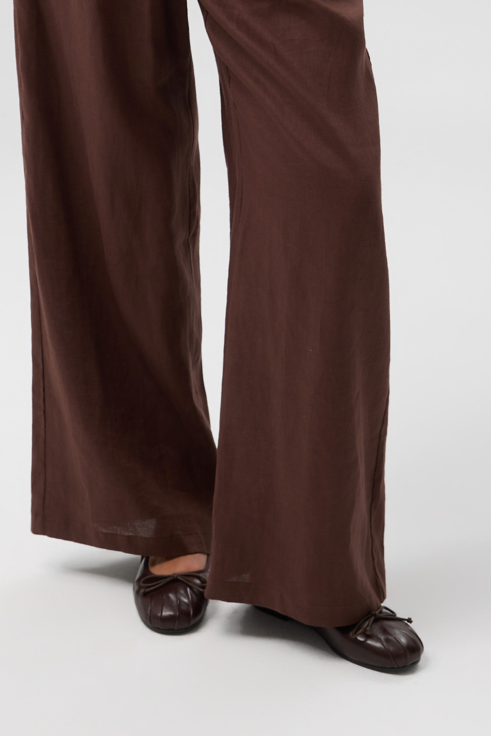 BALERINY URBAN CUIR BROWN