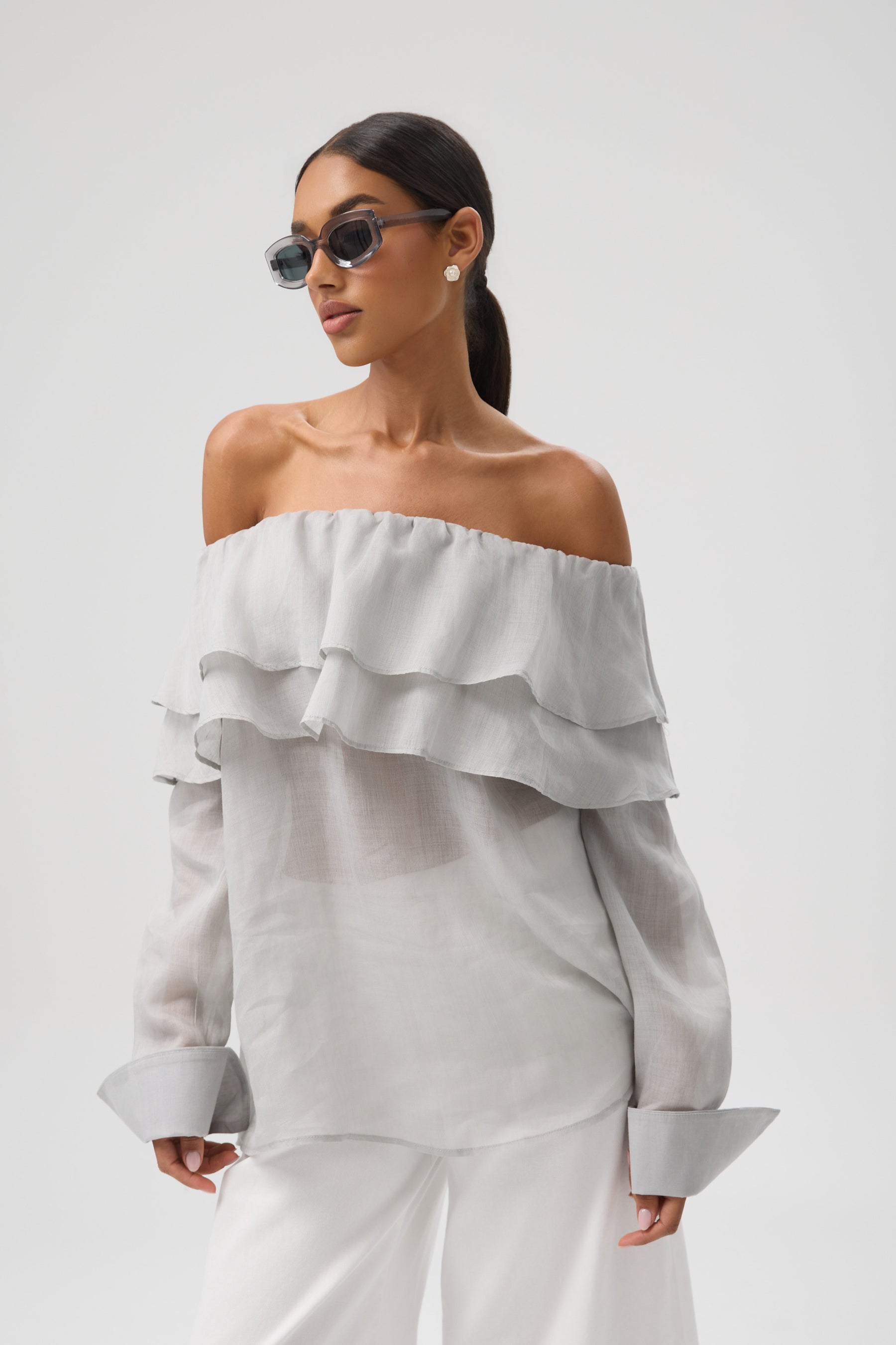 KOSZULA ATELIER VOLANT GREY