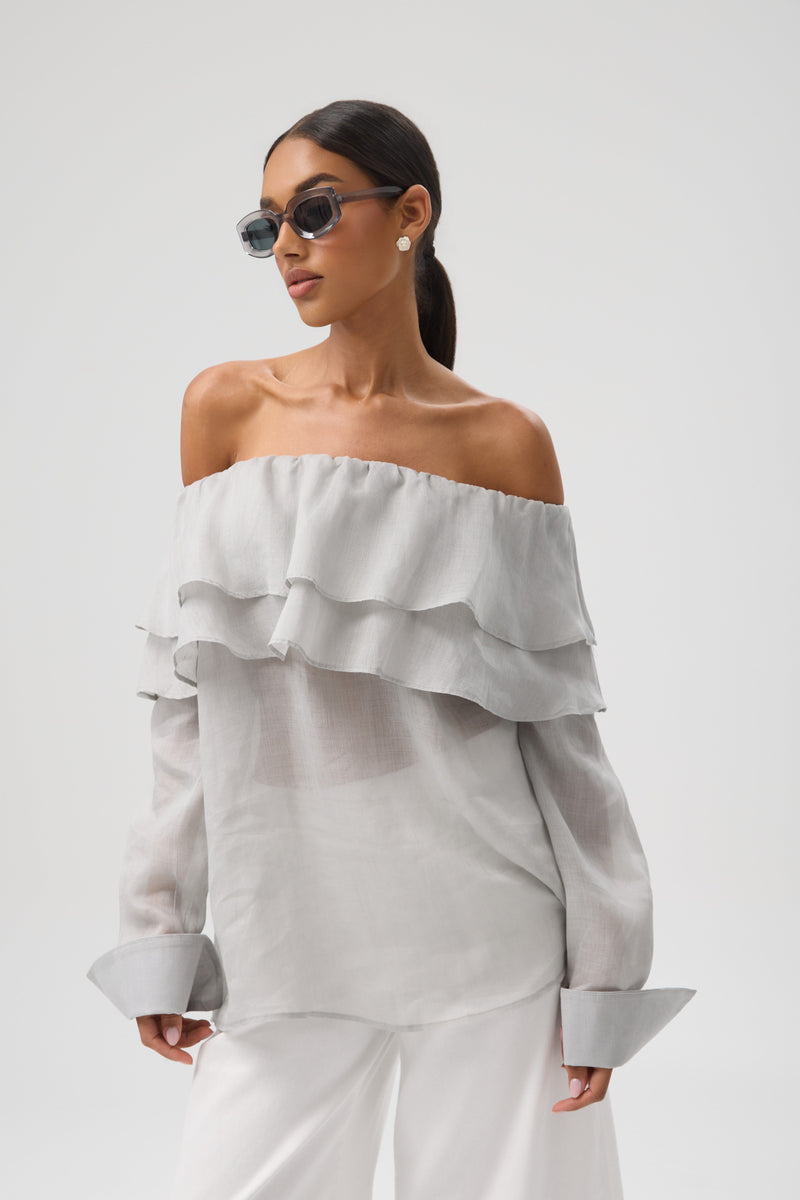KOSZULA ATELIER VOLANT GREY