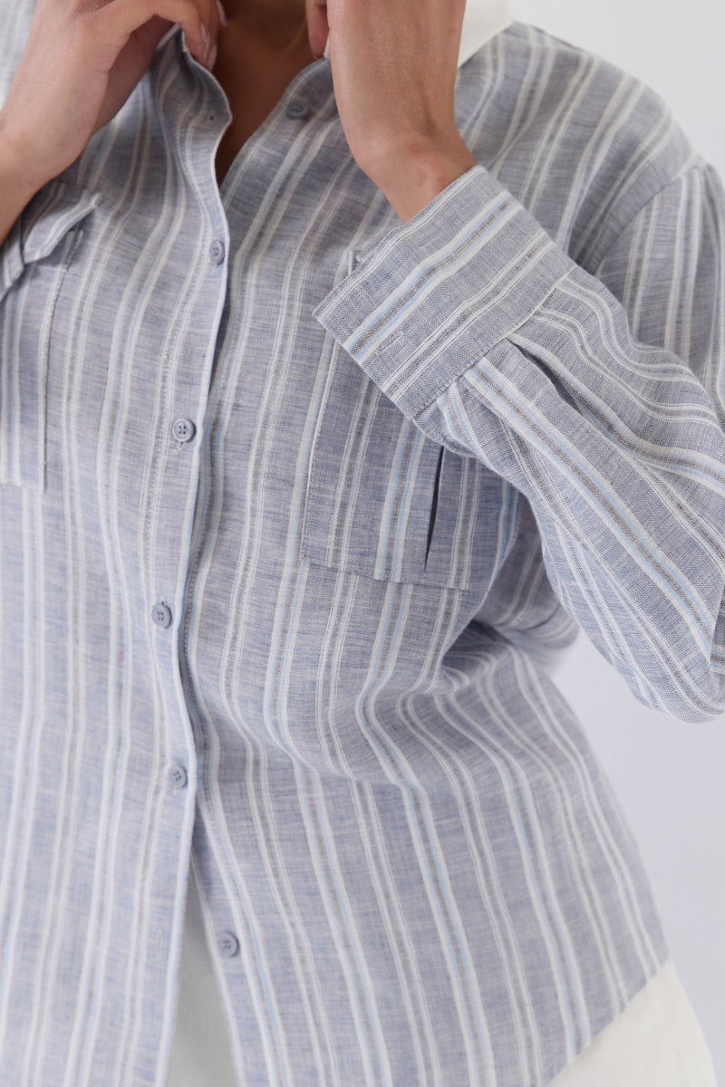 KOSZULA LINEN SHINE STRIPE