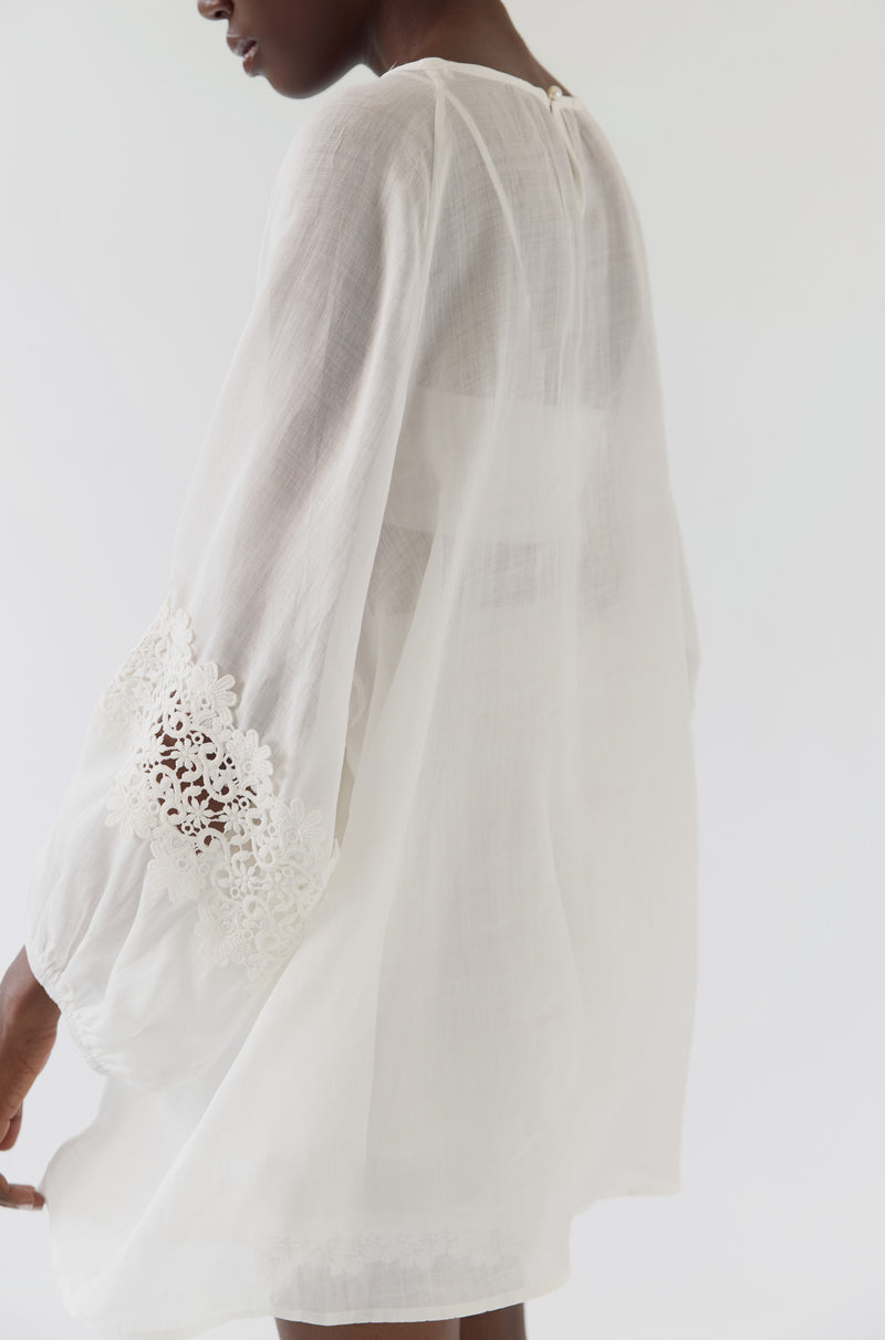 KOSZULA LONG STITCH WHITE
