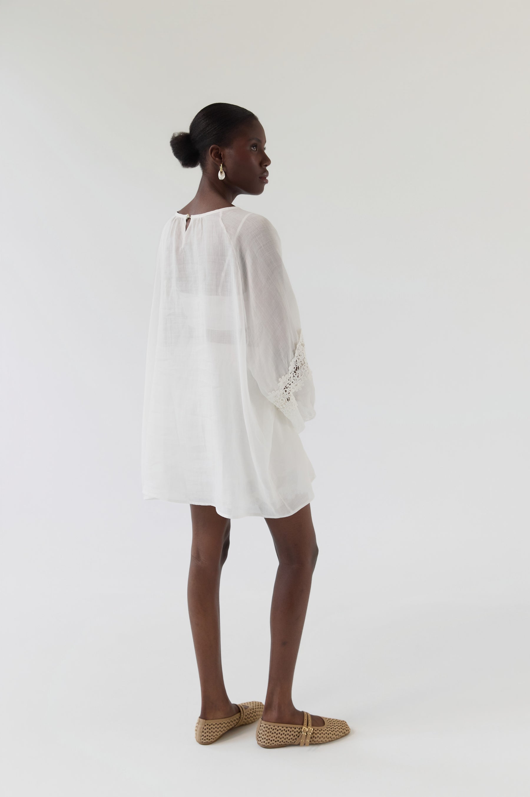KOSZULA LONG STITCH WHITE