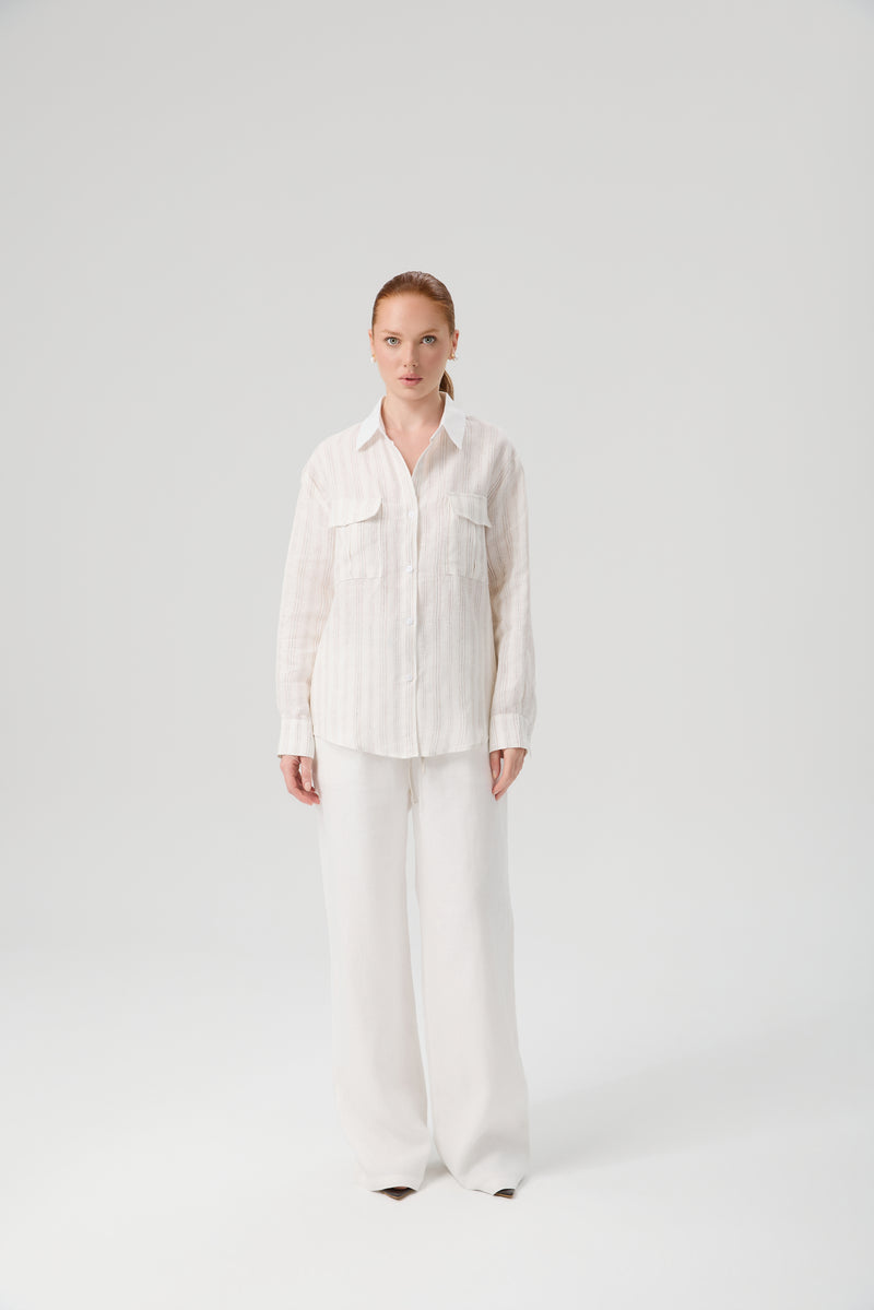 KOSZULA LINEN SHINE STRIPE