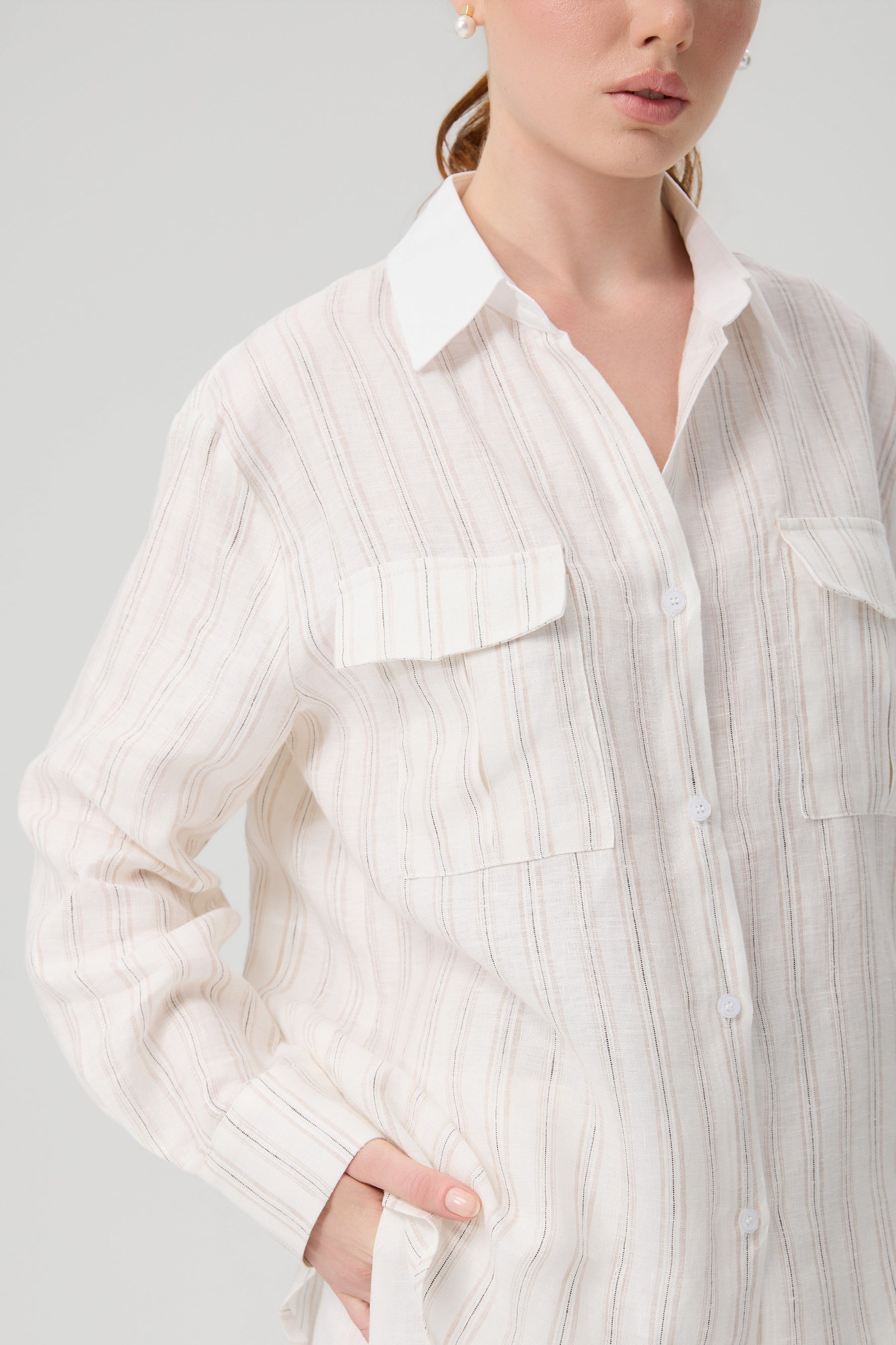 KOSZULA LINEN SHINE STRIPE