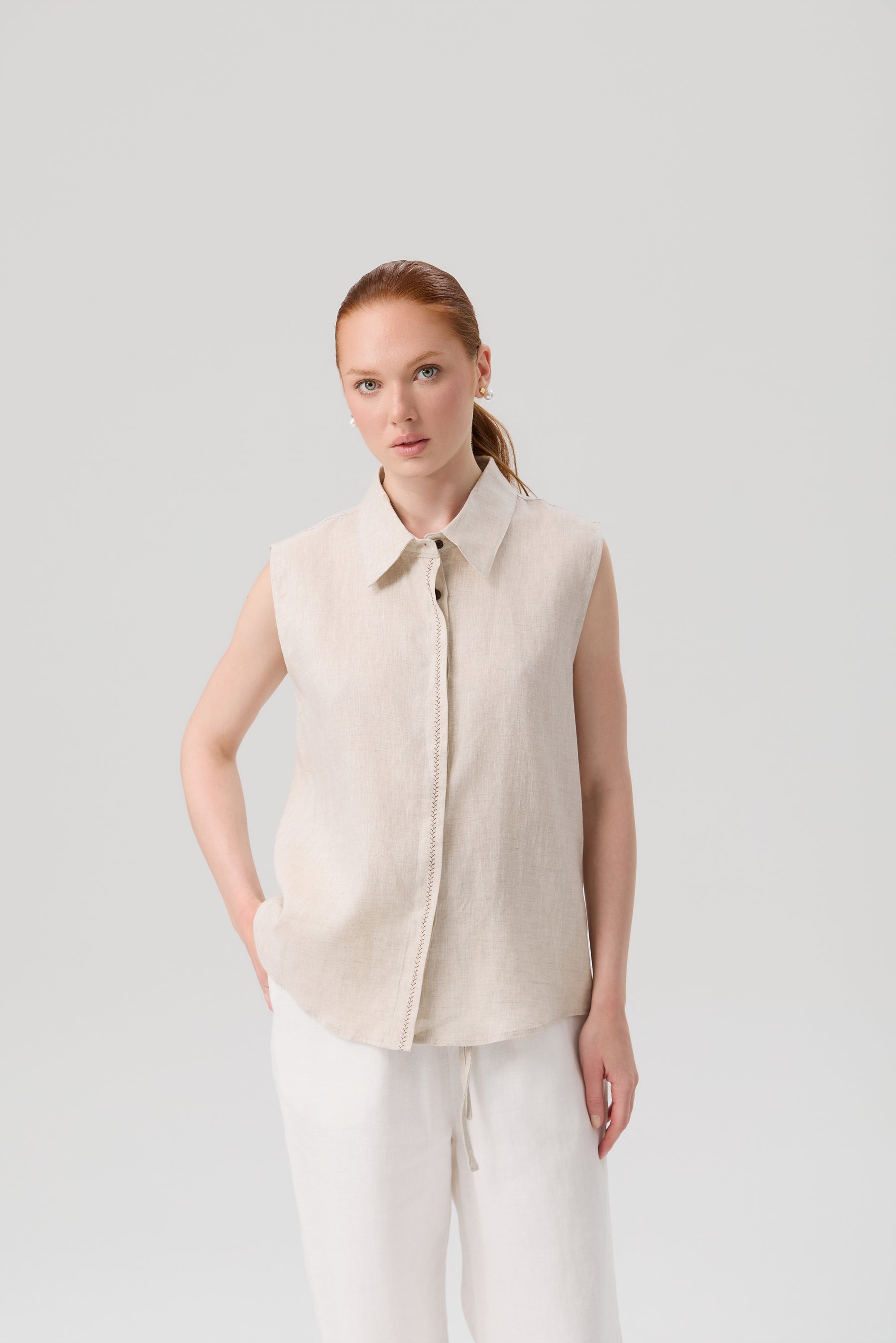 KOSZULA COLLAR LINEN