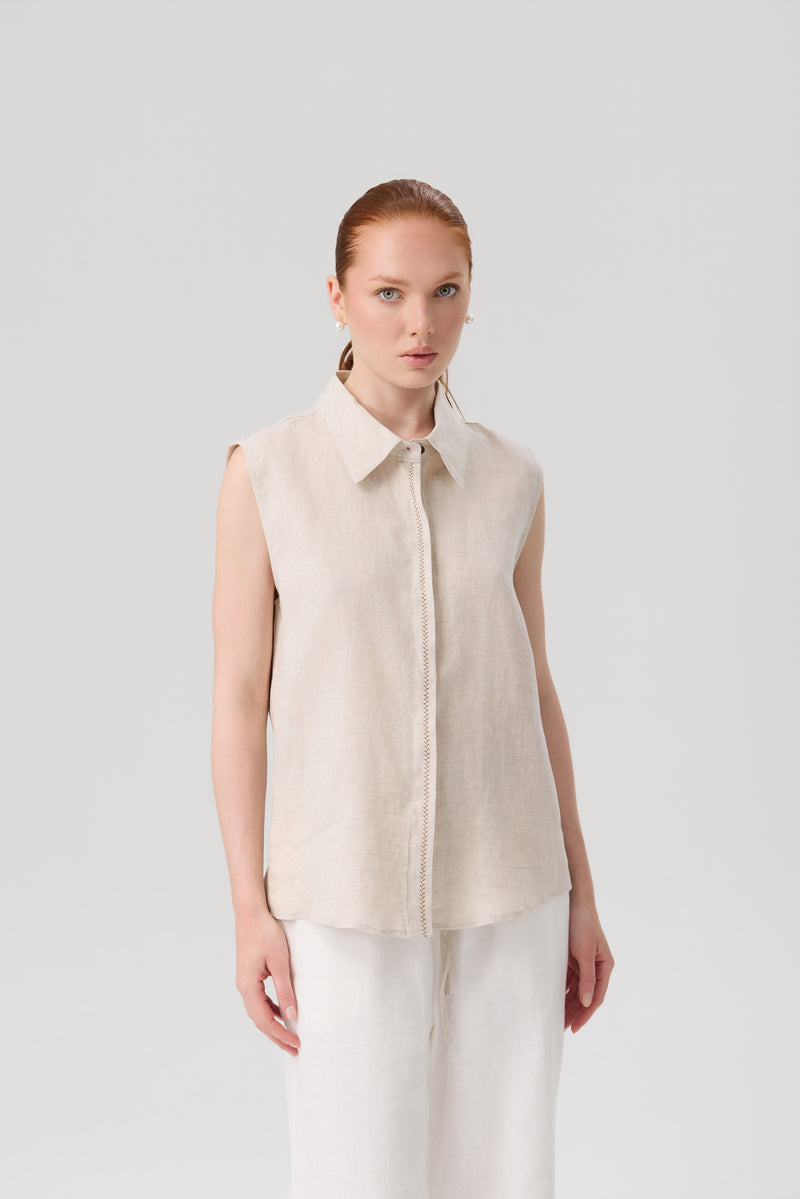 KOSZULA COLLAR LINEN