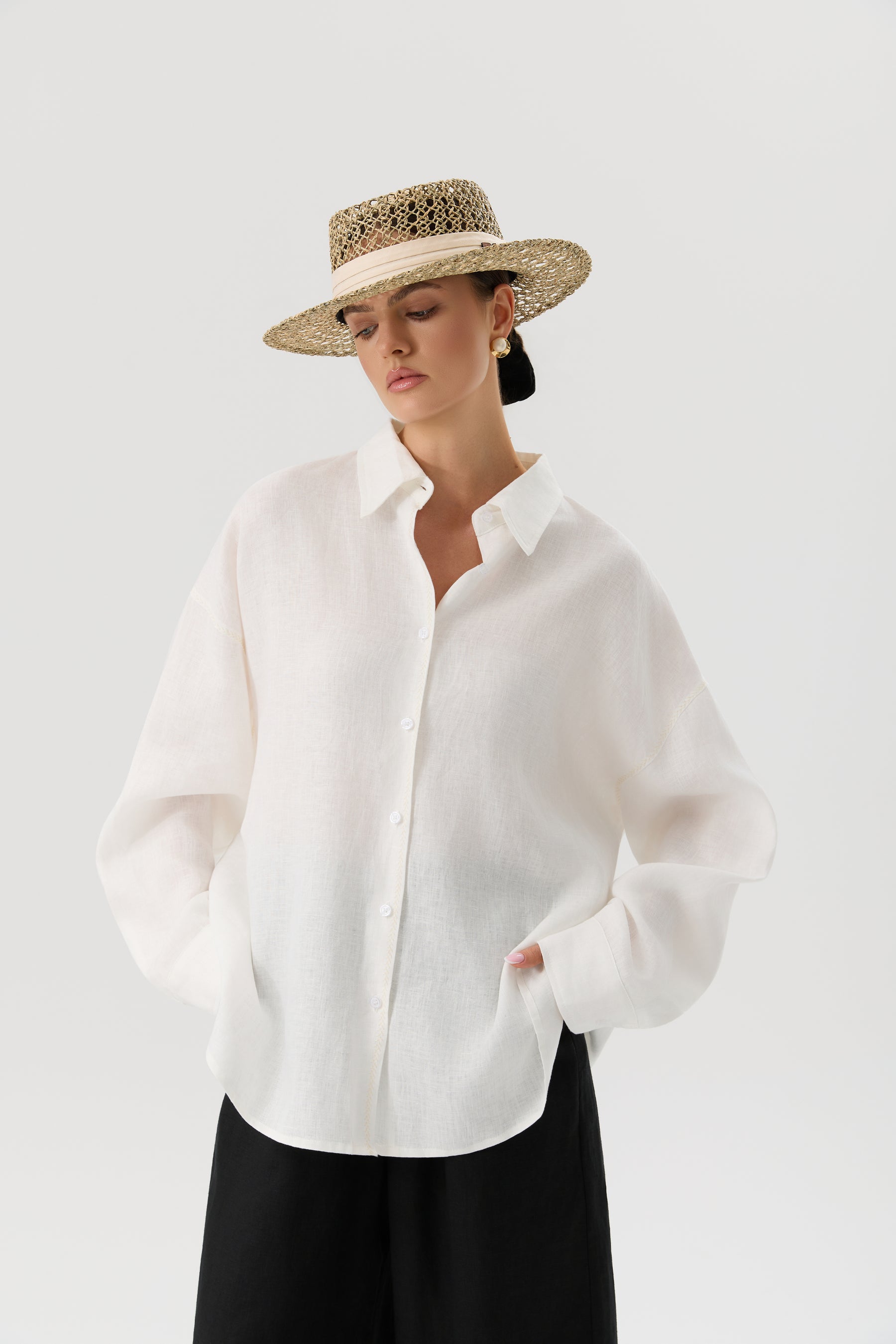 KOSZULA LINEN CONTRAST