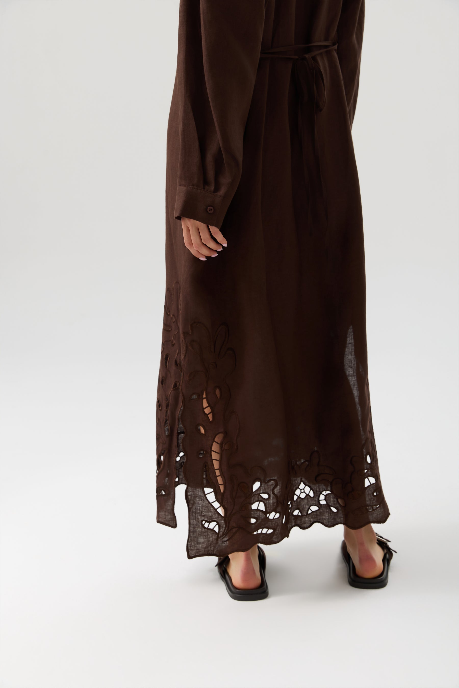SUKIENKA DENTELLE LINEN MAXI
